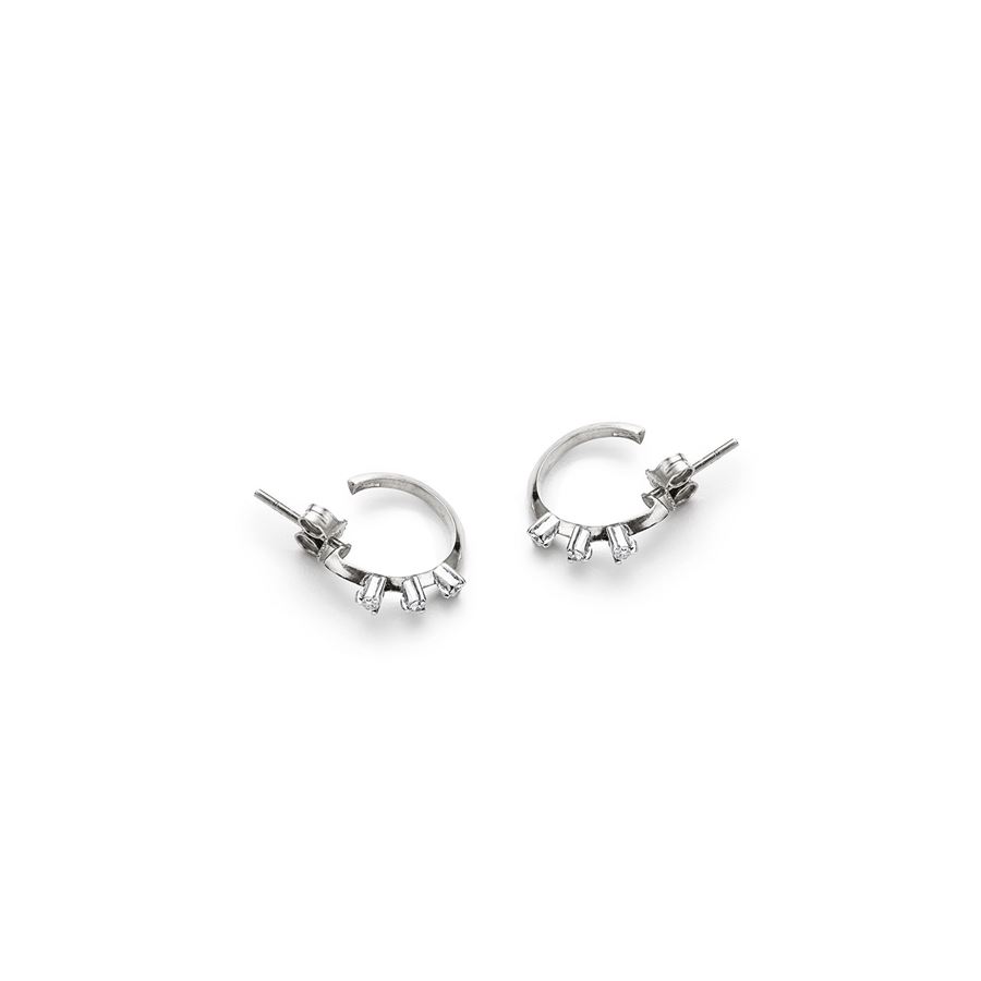 White gold 'Balance' small hoop earrings BALANCE | OR XS 3TO-P/FARFAU18B CT. 0,12
